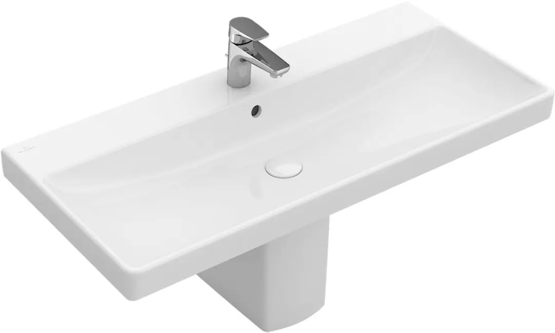 Villeroy & Boch Avento meubelwastafel 100x47cm 1 kraangat met overloop wit