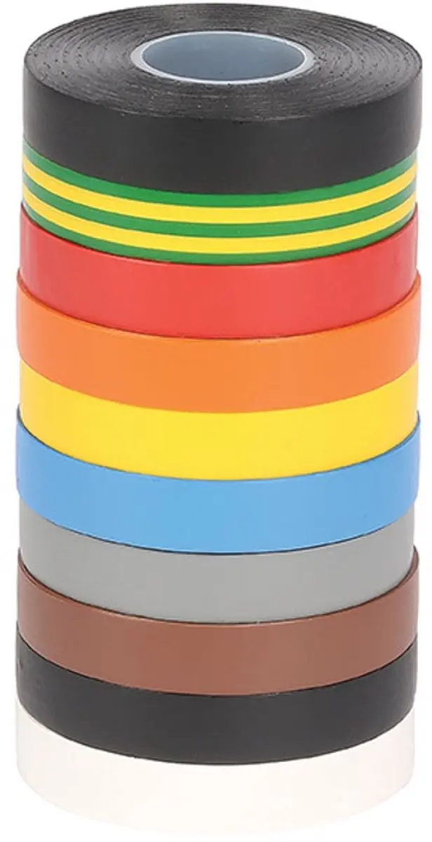Advance AT206 PVC Tape 15mm - 10 Rollen á 10m - Kleurenmix - afbeelding 3 van 5