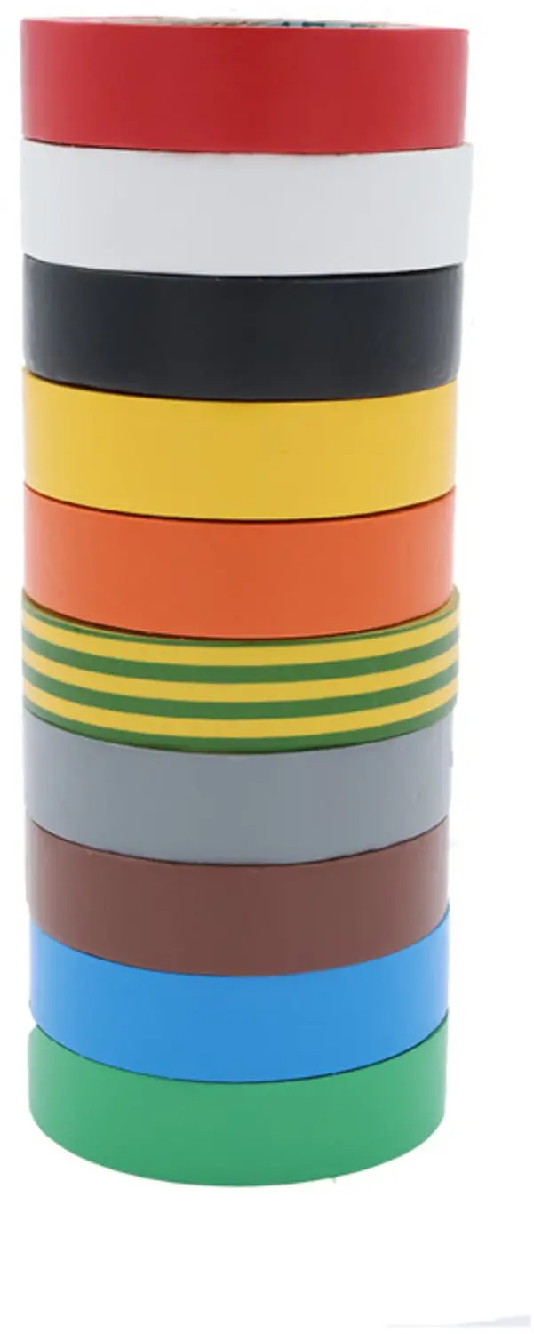 Advance AT206 PVC Tape 15mm - 10 Rollen á 10m - Kleurenmix - afbeelding 2 van 5