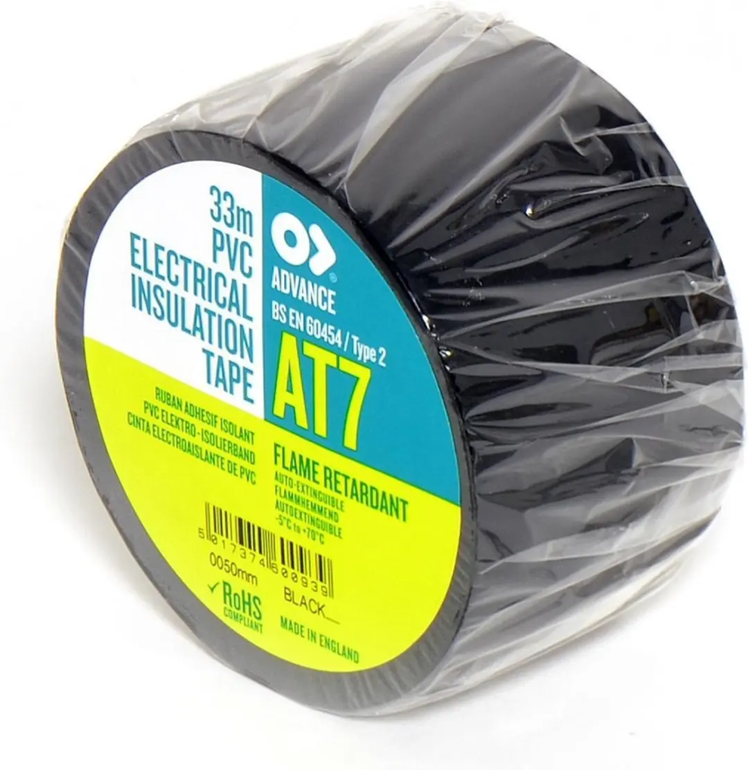 Advance AT7 Soft PVC Tape 50mm x 33m - Zwart - afbeelding 2 van 6