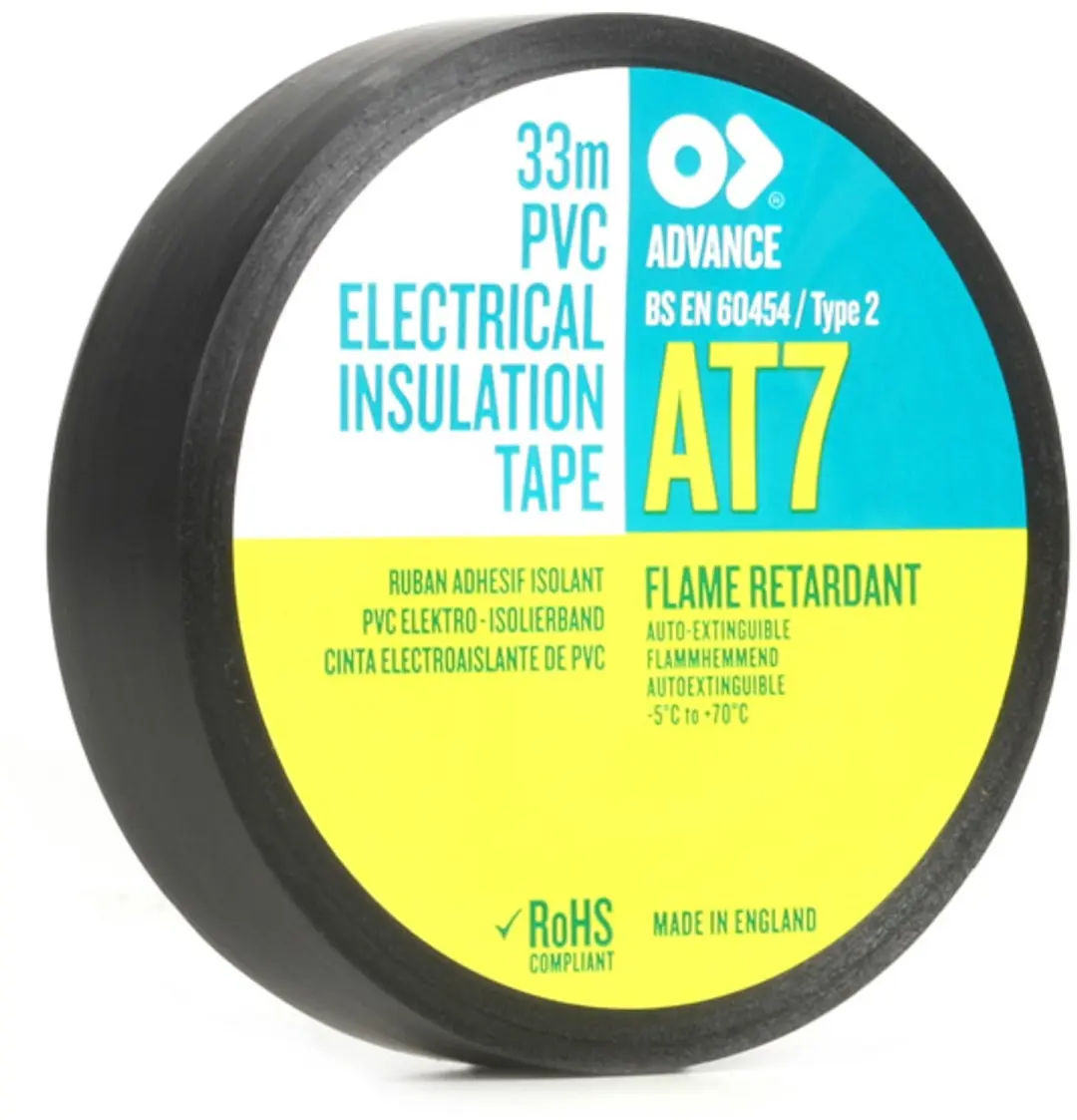 Advance AT7 Soft PVC Tape 50mm x 33m - Zwart - afbeelding 5 van 6