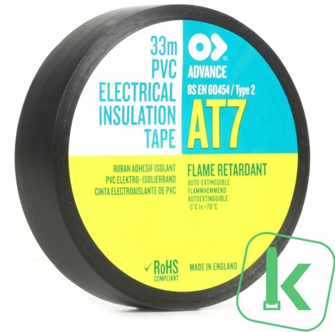 Advance AT7 Soft PVC Tape 50mm x 33m - Zwart - afbeelding 6 van 6