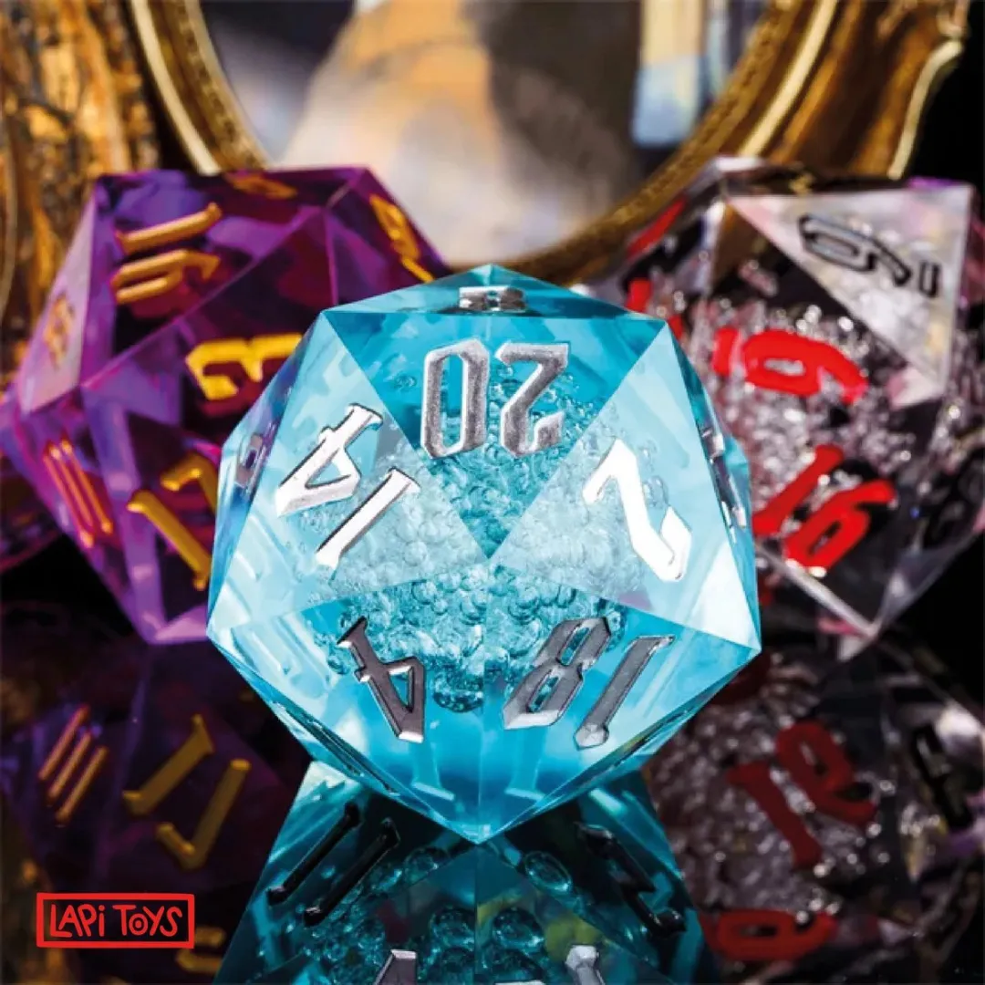 Lapi Toys D20 Dobbelsteen XL Acryl - Blauw
