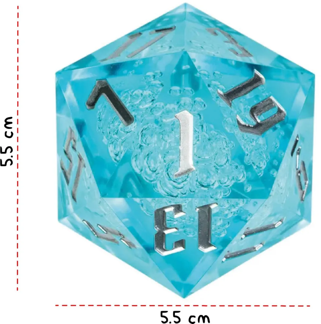 Lapi Toys D20 Dobbelsteen XL Acryl - Blauw