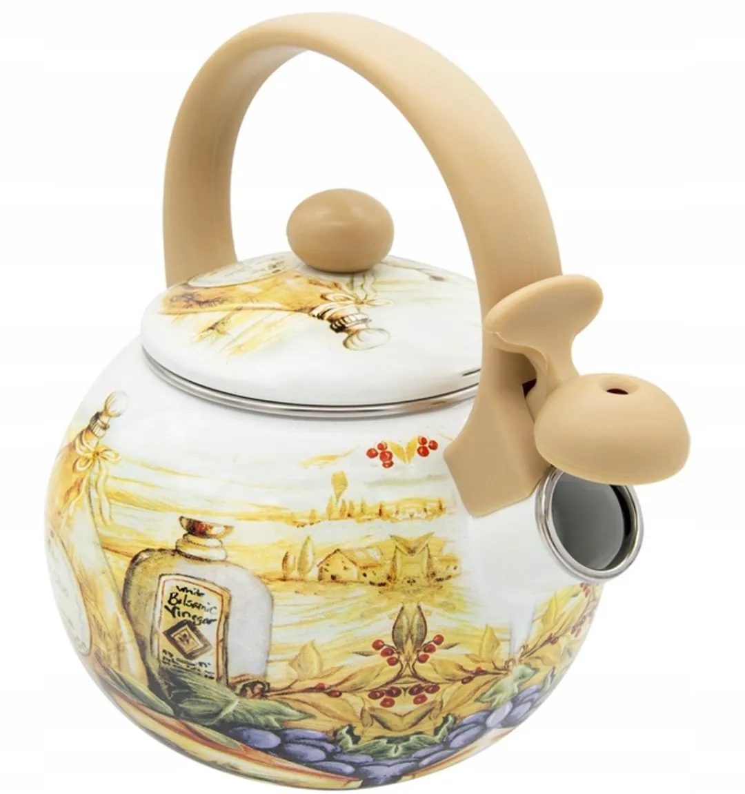 Meyerhoff Toscana Fluitketel 2,2L - Emaille - Beige - afbeelding 6 van 6