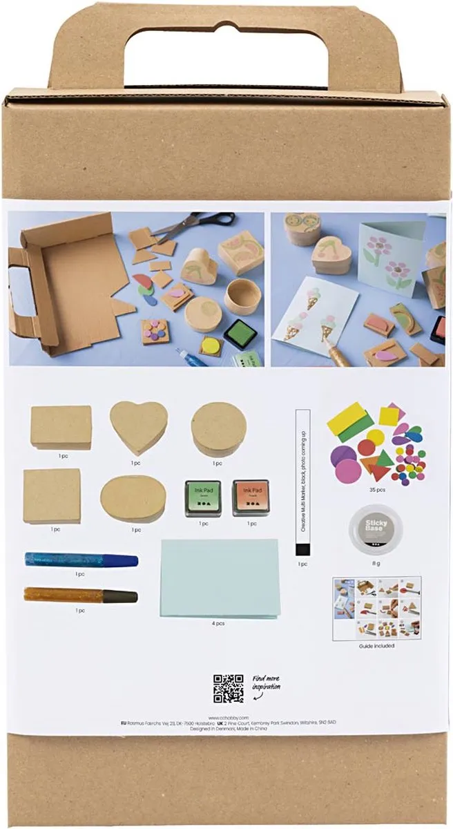 Creativ Company Foam Druk Versierdozen & Kaarten - 9 Stuks Multikleur