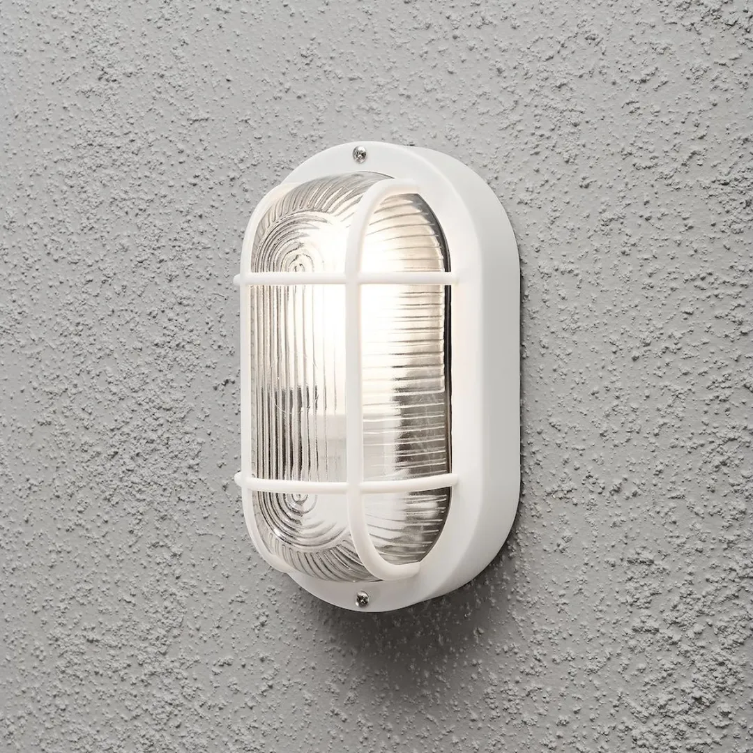 Konstsmide Wandlamp Elmas 20cm E27 40W IP44 - Wit