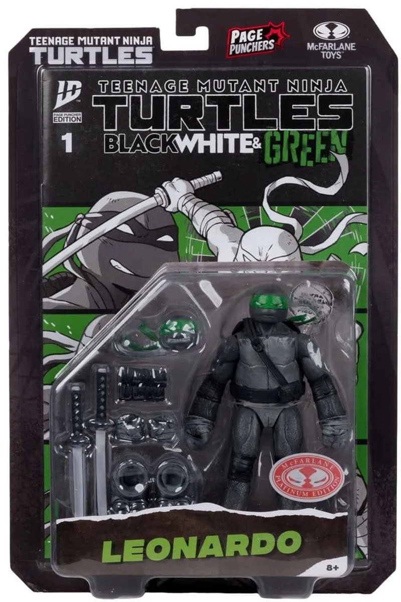McFarlane Toys TMNT Page Punchers Leonardo - Red Platinum Edition MCF11418