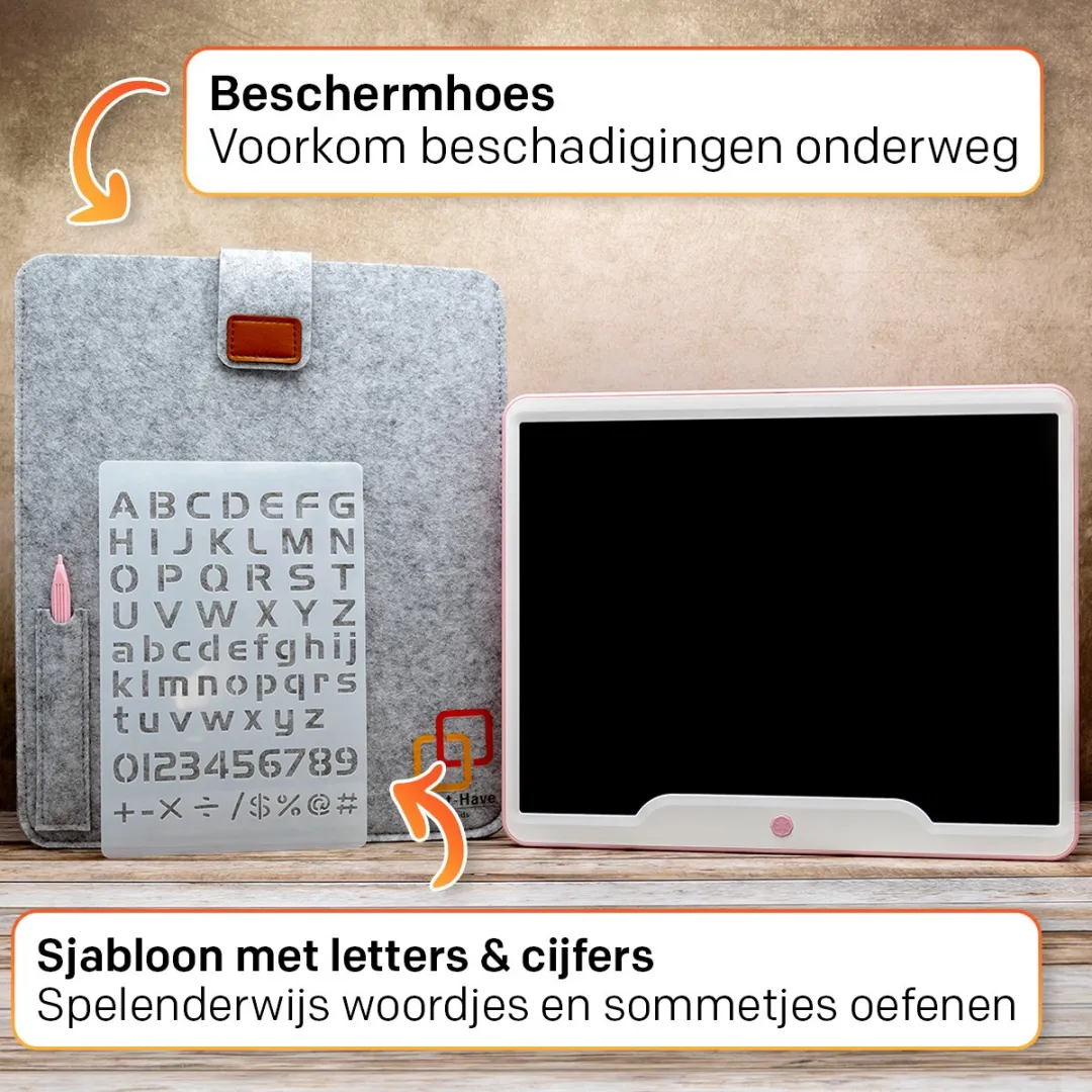 Must-Have for Kids LCD Tekentablet Roze 15 inch - afbeelding 6 van 6