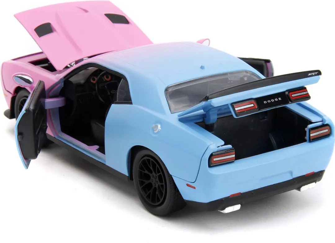 Jada Toys Dodge Challenger SRT Hellcat 1:24 - Roze/Blauw