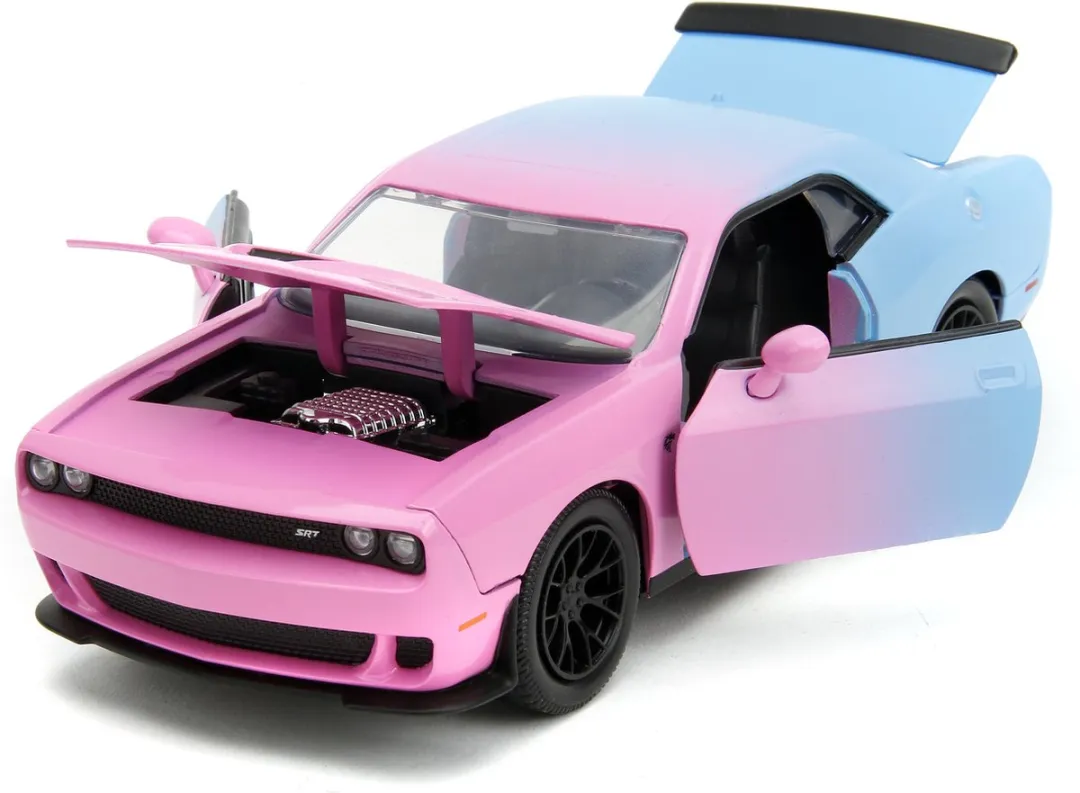 Jada Toys Dodge Challenger SRT Hellcat 1:24 - Roze/Blauw