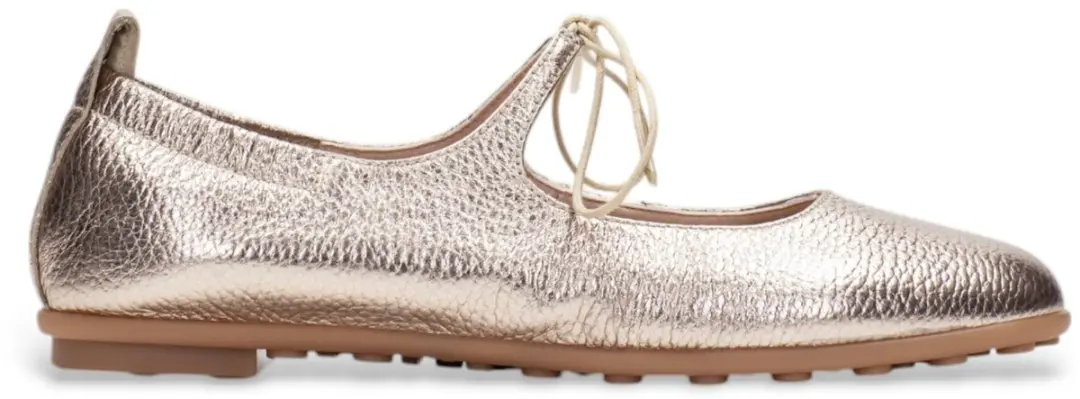 Hispanitas Gouden Bombay Leren Ballerina's