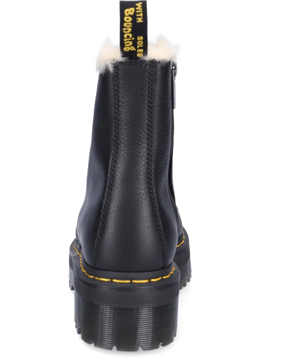Dr. Martens Jadon Fur Lined Plateau Veterboots - Zwart - 36 - afbeelding 6 van 6