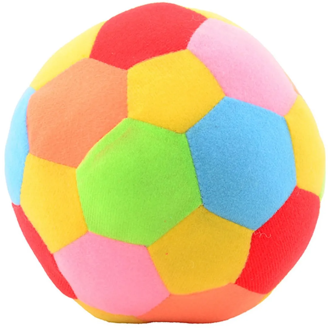 Johntoy Pluche Bal met Rammelaar 18cm - Multi