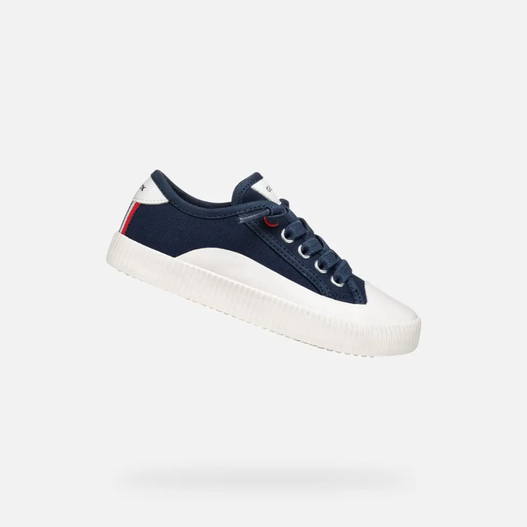 GEOX TIPPESTE TIENERS Sneakers - MARINEBLAUW/WIT - Maat 39