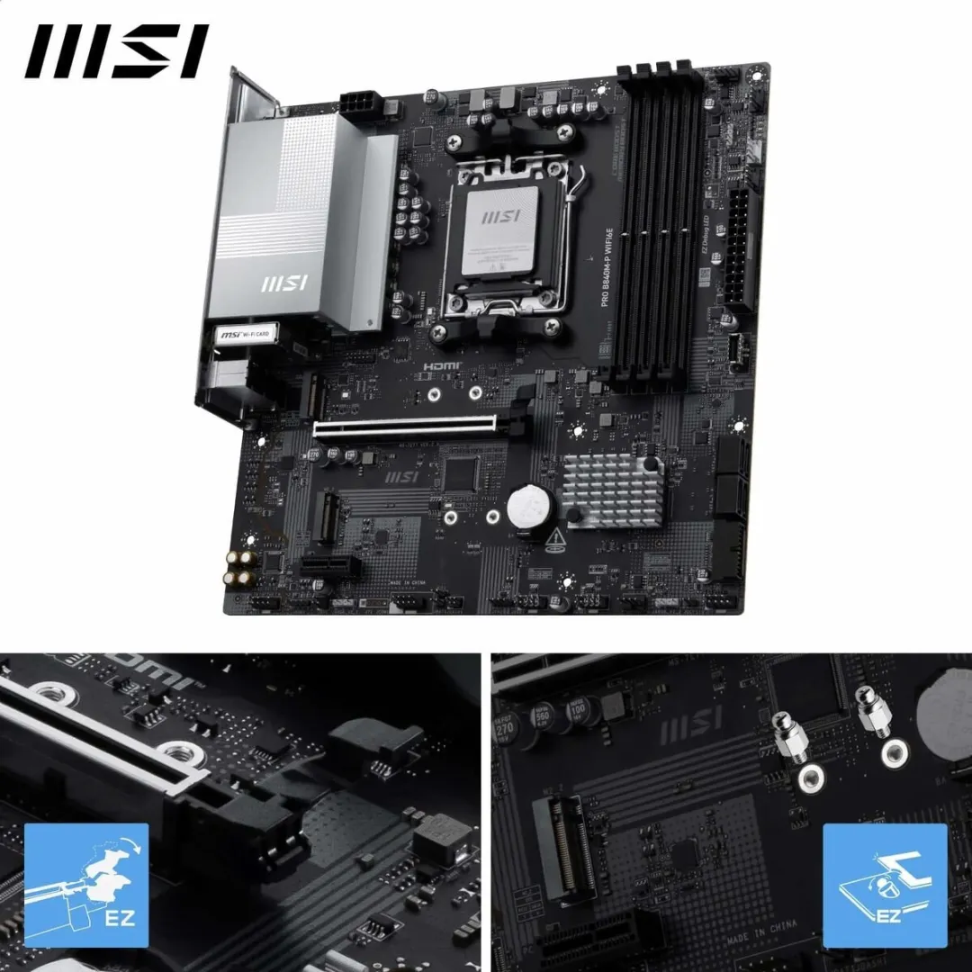 MSI PRO B840M-P WiFi6E AM5 Moederbord - Micro ATX