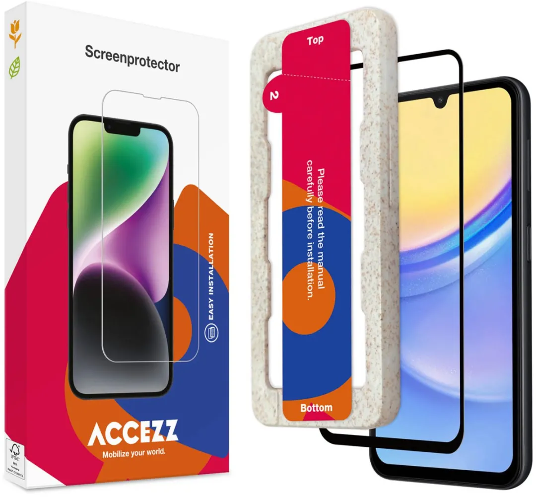 Accezz Screenprotector Samsung Galaxy A15 - Gehard Glas Full Cover