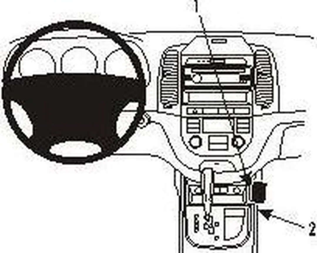 Brodit ProClip 833805 Consolehouder - Hyundai Santa Fé 2006-2012 - Zwart