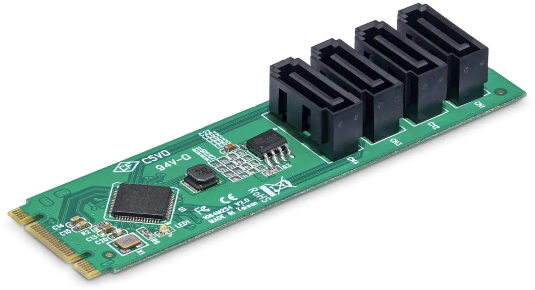 Startech M2E4SATA M.2 naar SATA Adapter - 4-Port