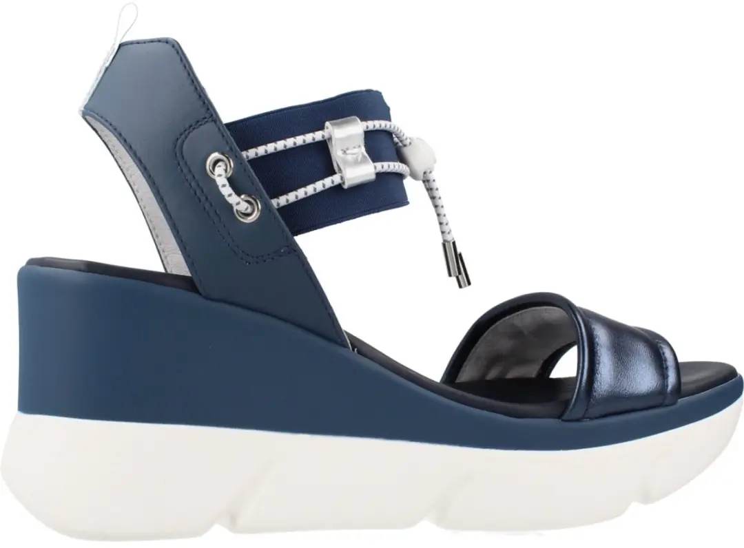Nerogiardini Sandalen Nettuno Sauvage Jeans Elastico T.Brill Argento