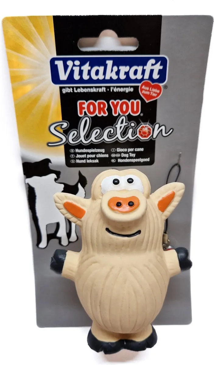 Vitakraft 'For You' Hondenknuffel Klein Varken - Roze - afbeelding 2 van 2