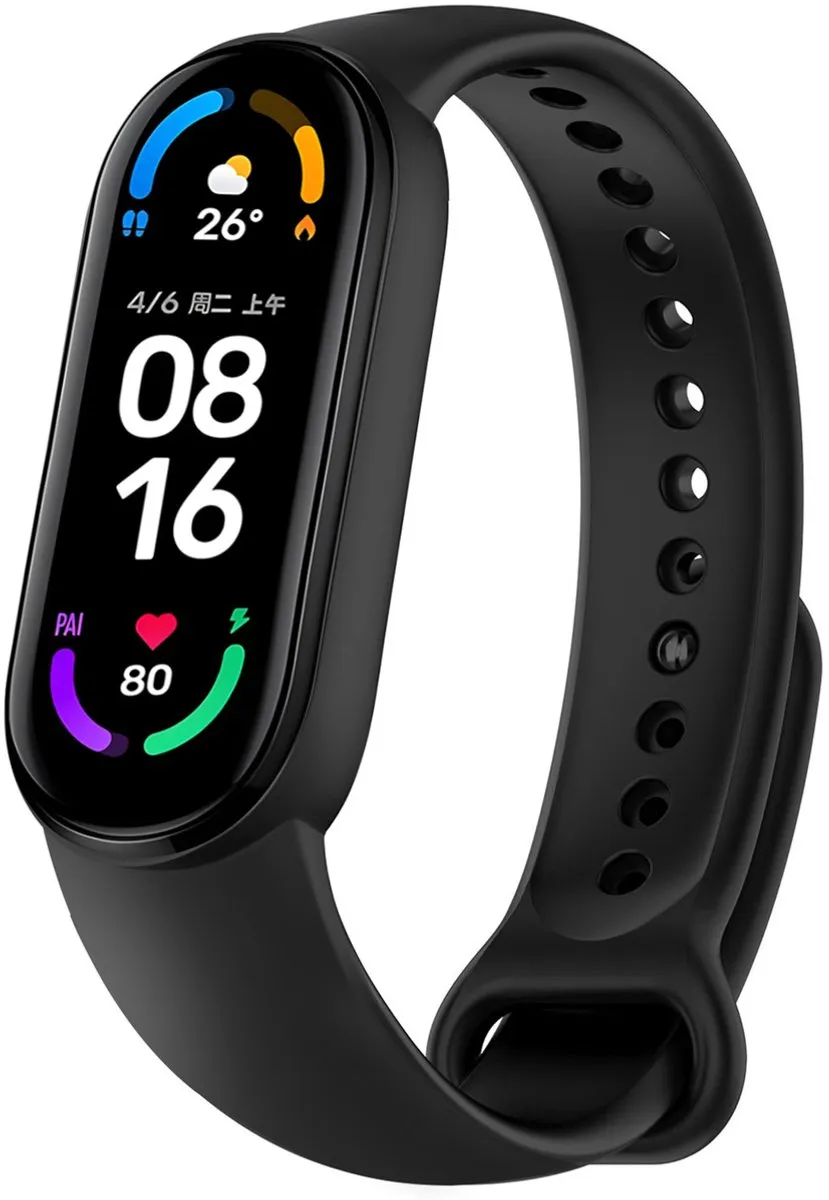 Imoshion Siliconen Sportband Xiaomi Mi Band 5/6 - Zwart