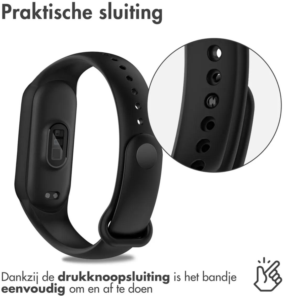 Imoshion Siliconen Sportband Xiaomi Mi Band 5/6 - Zwart