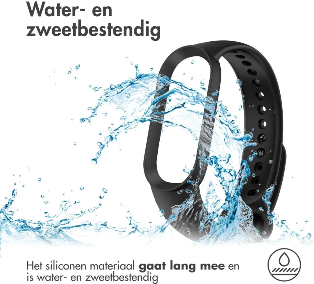 Imoshion Siliconen Sportband Xiaomi Mi Band 5/6 - Zwart