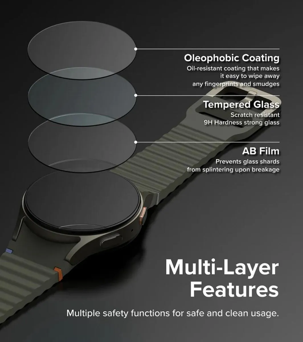 Ringke Bezel Styling + Tempered Glass Samsung Galaxy Watch 7 40mm - Zwart