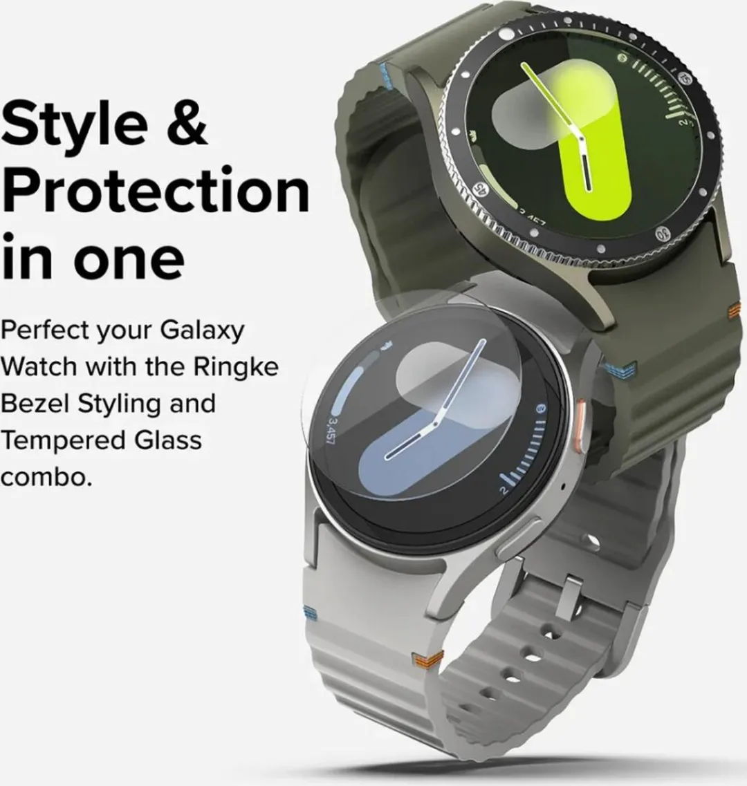 Ringke Bezel Styling + Tempered Glass Samsung Galaxy Watch 7 40mm - Zwart