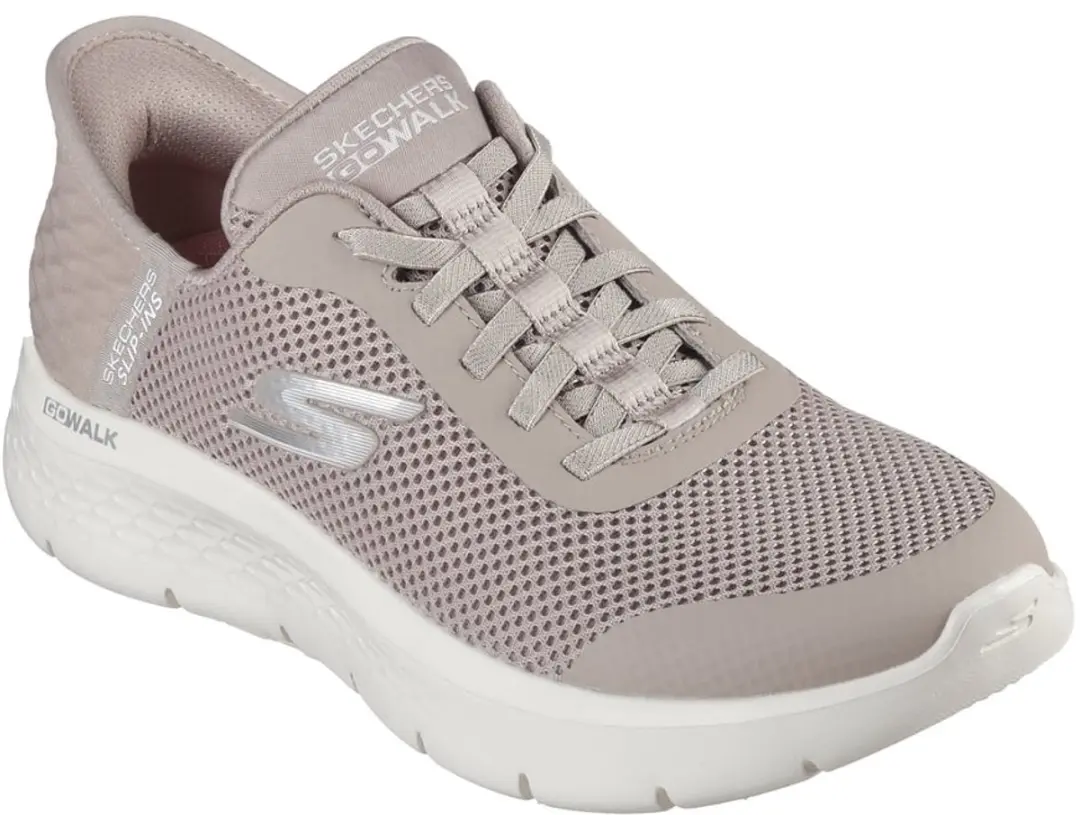 Skechers Slip-ins Go Walk Flex Dames - Taupe - Maat 35 - afbeelding 5 van 6