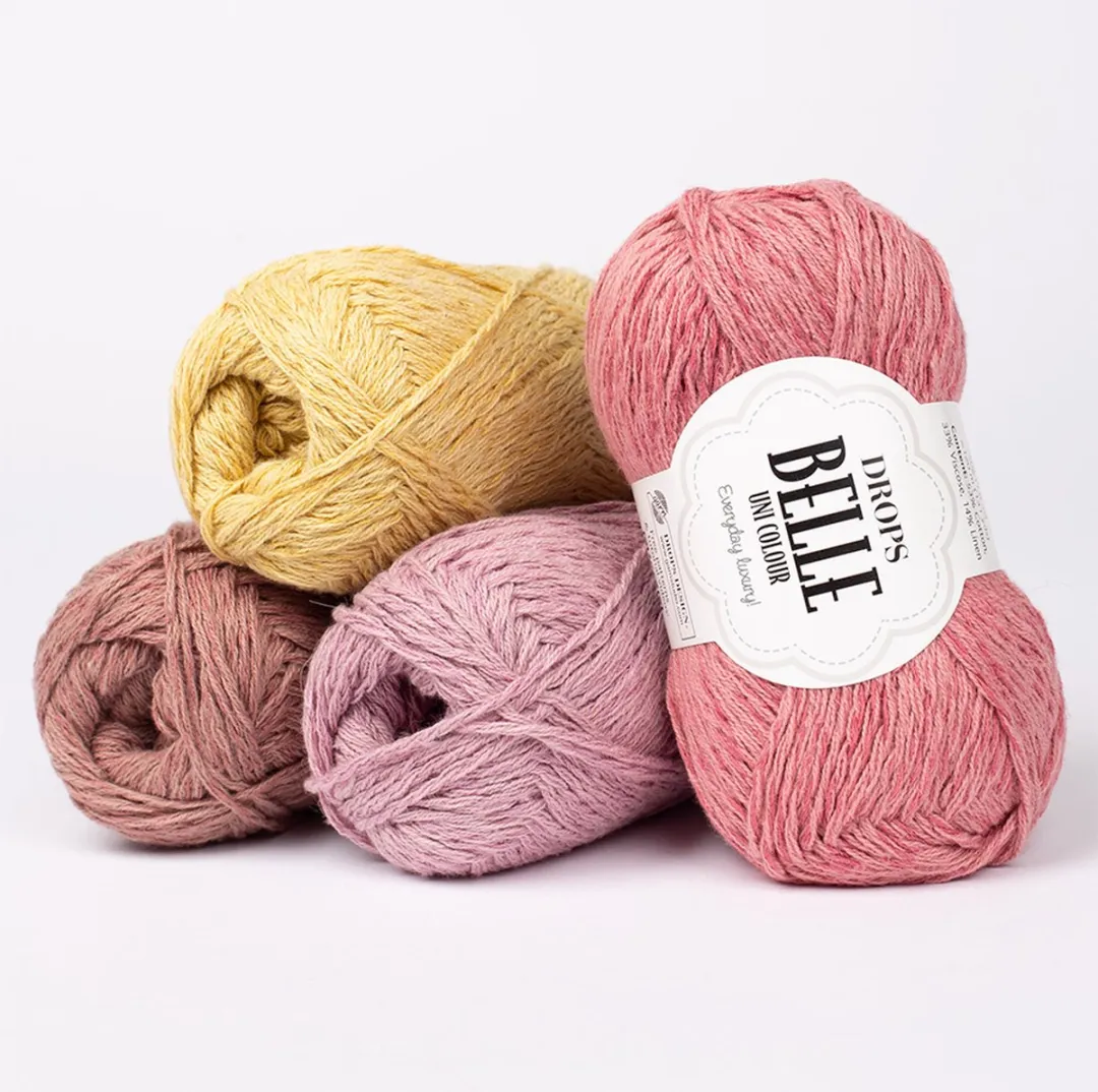 Drops Belle Uni Colour Katoen Garen - Mint Creme
