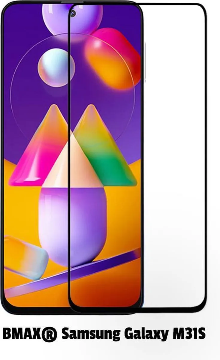 BMAX Screenprotector Samsung Galaxy M31s - 2 Stuks - Zwart