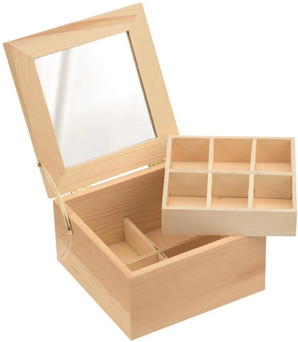 Glorex Hobby Houten Opbergkistje Lichtbruin