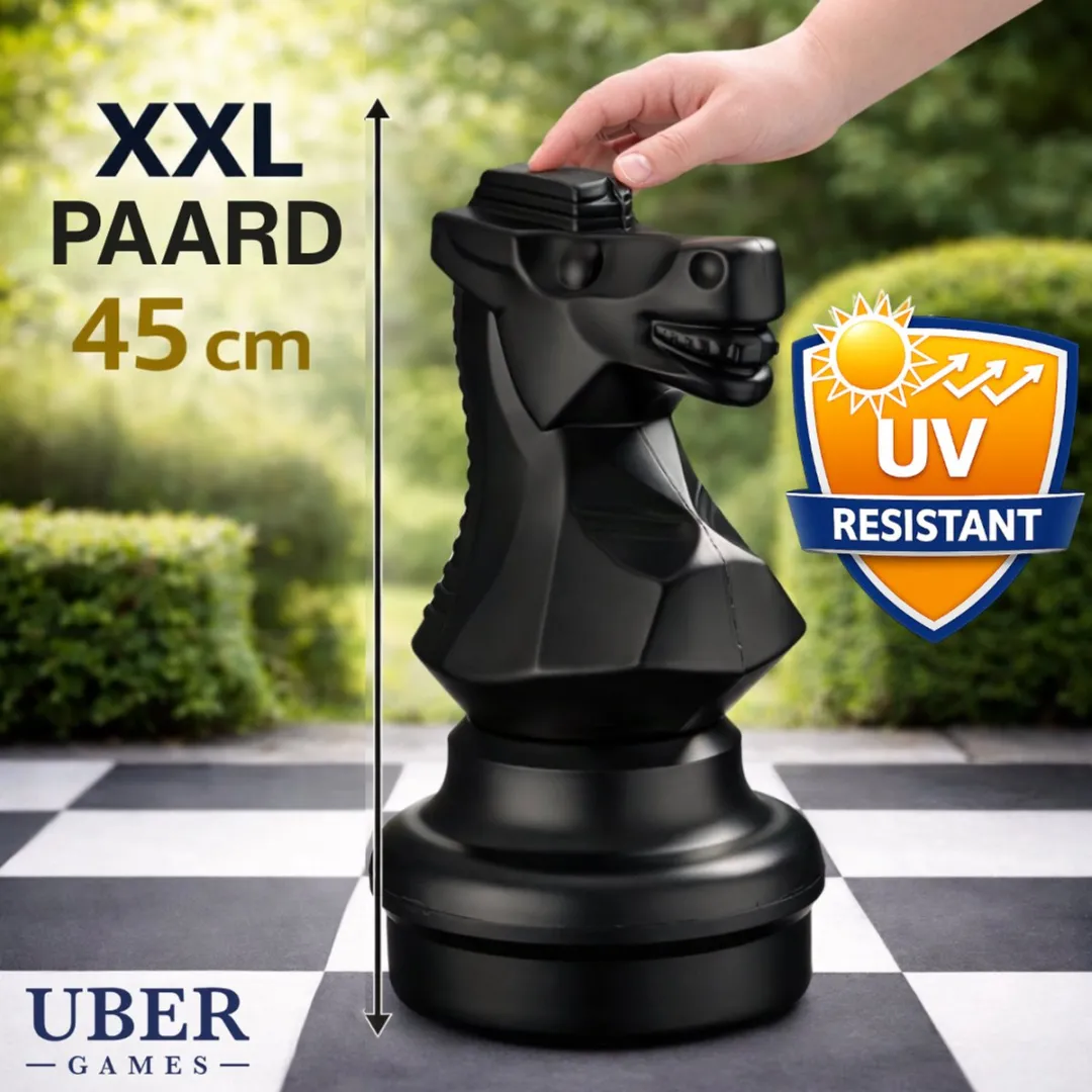 Ubergames Schaakstuk Paard 45cm - Zwart
