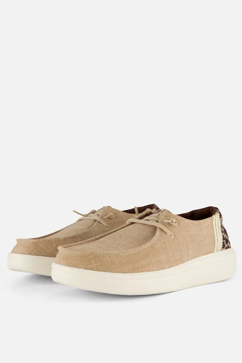 HEYDUDE Wendy Rise Animal Instappers beige