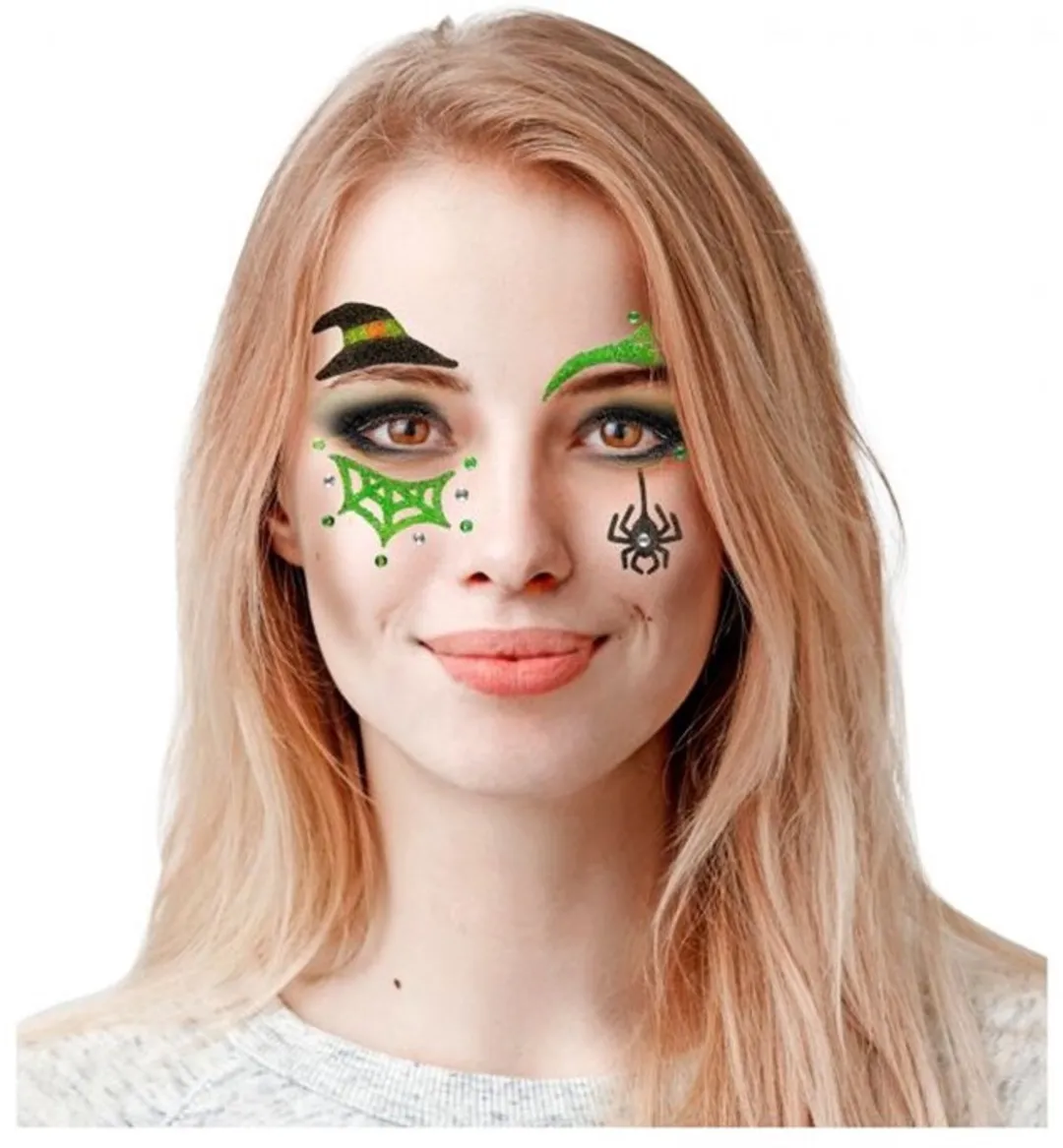 Herma Halloween Gezichtstickers Heks - Multi 12x13cm