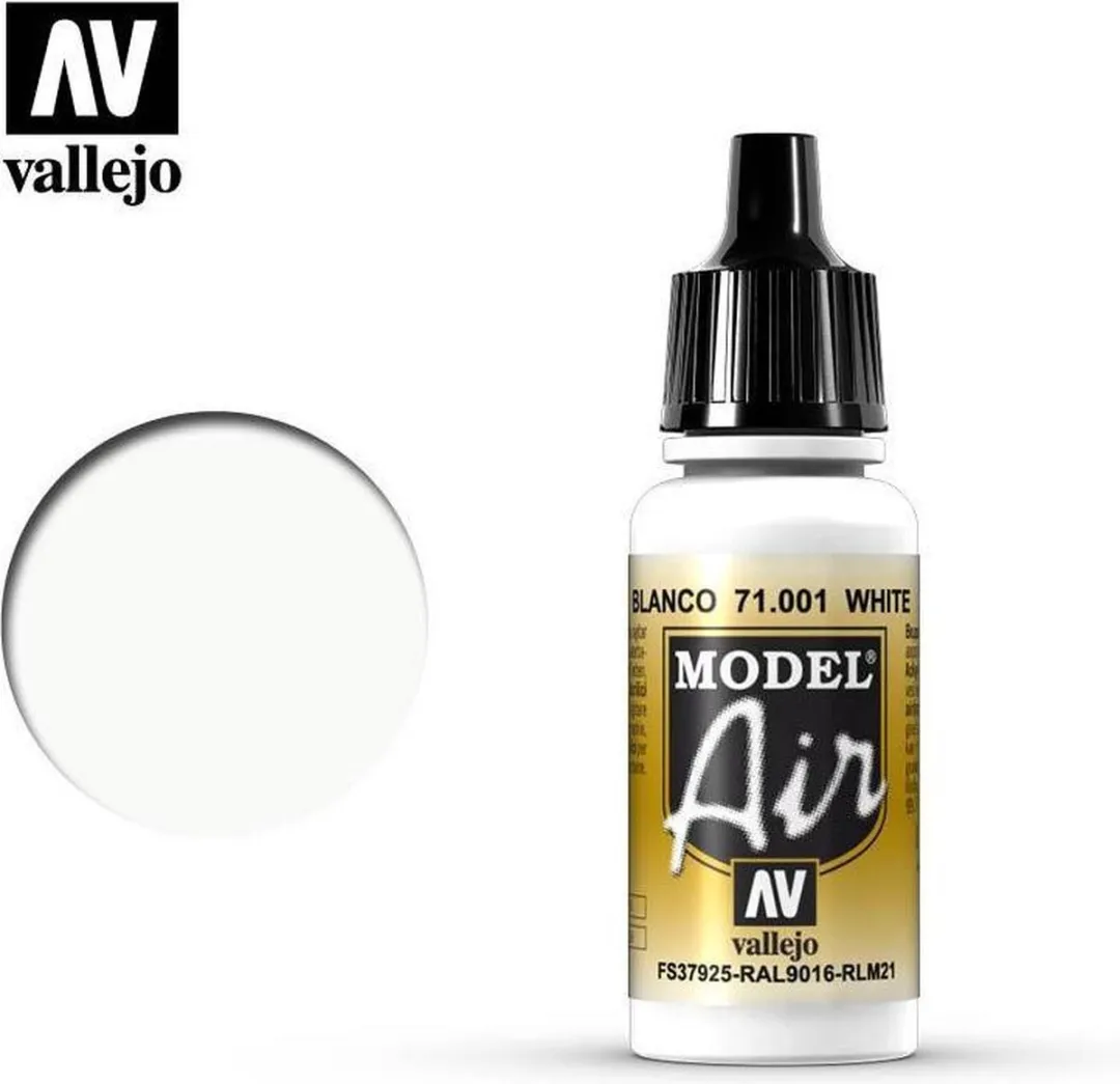 Vallejo Hobbyverf Acrylverf 71001 Wit - 17ml