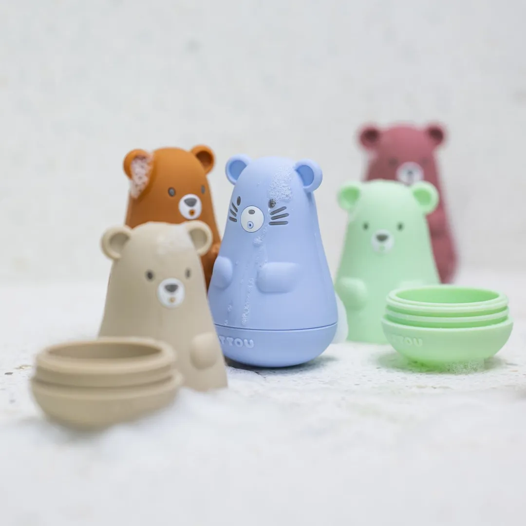 Nattou Silicone Badartikelen 9cm - Blauw Mix