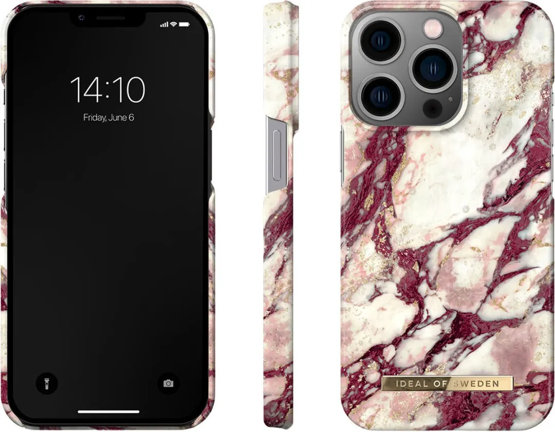 iDeal of Sweden iPhone 13 Pro Backcover - Calacatta Ruby Marble - afbeelding 4 van 6
