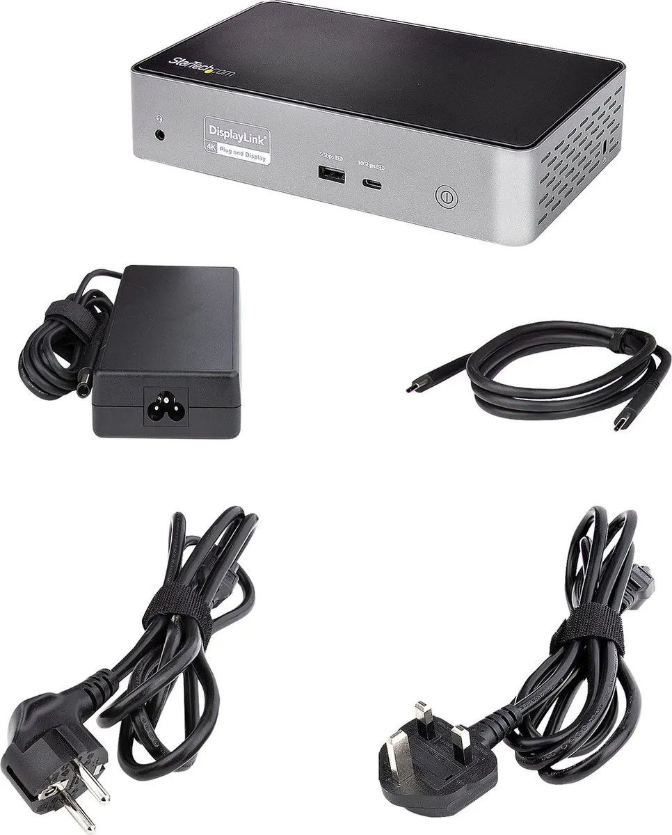 Startech DK31C4DPPDUE USB-C Dockstation 100W - Zwart