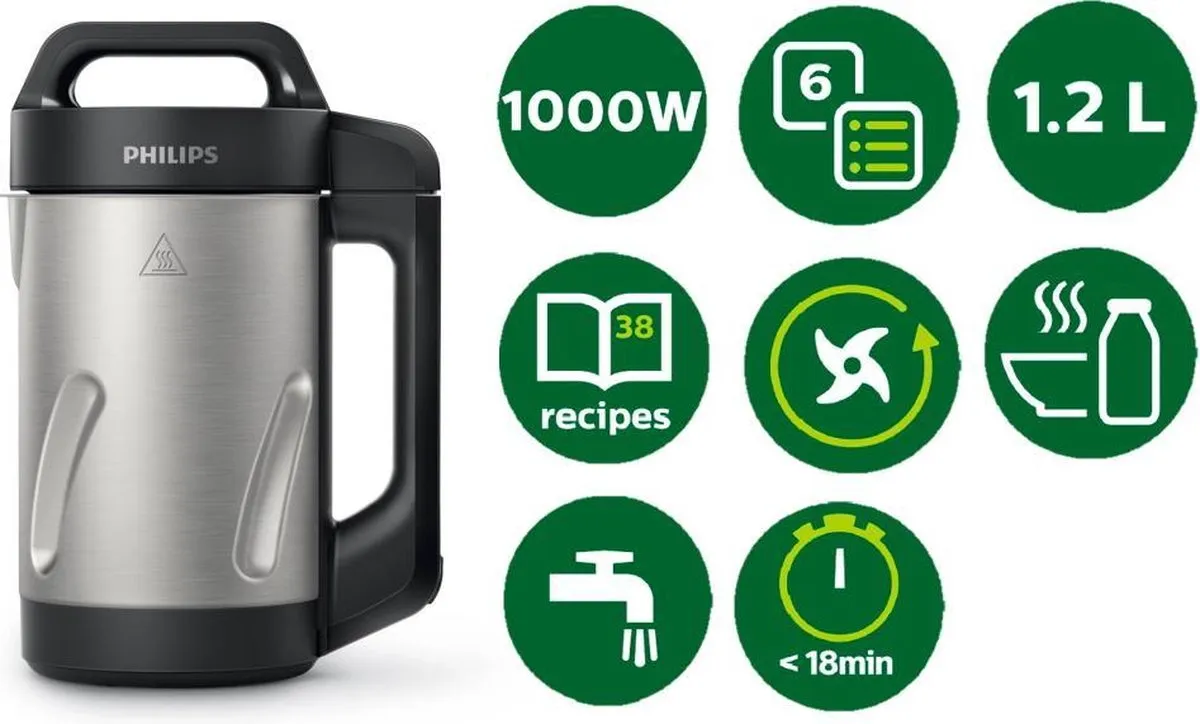 Philips Viva HR2203/80 Soepmaker - 1000W - Zilver