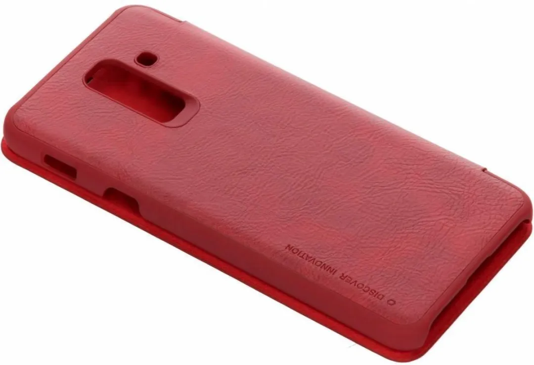 Nillkin Qin Leather Booktype Hoes Samsung Galaxy A6+ 2018 - Zwart - afbeelding 4 van 6