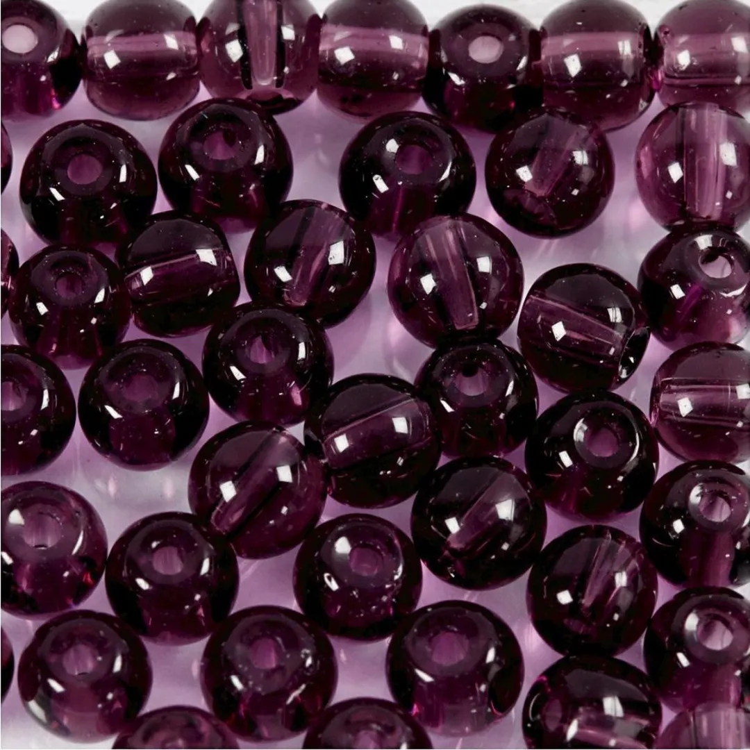 Creativ Company Glas Kralen 4mm Paars - 45 Stuks