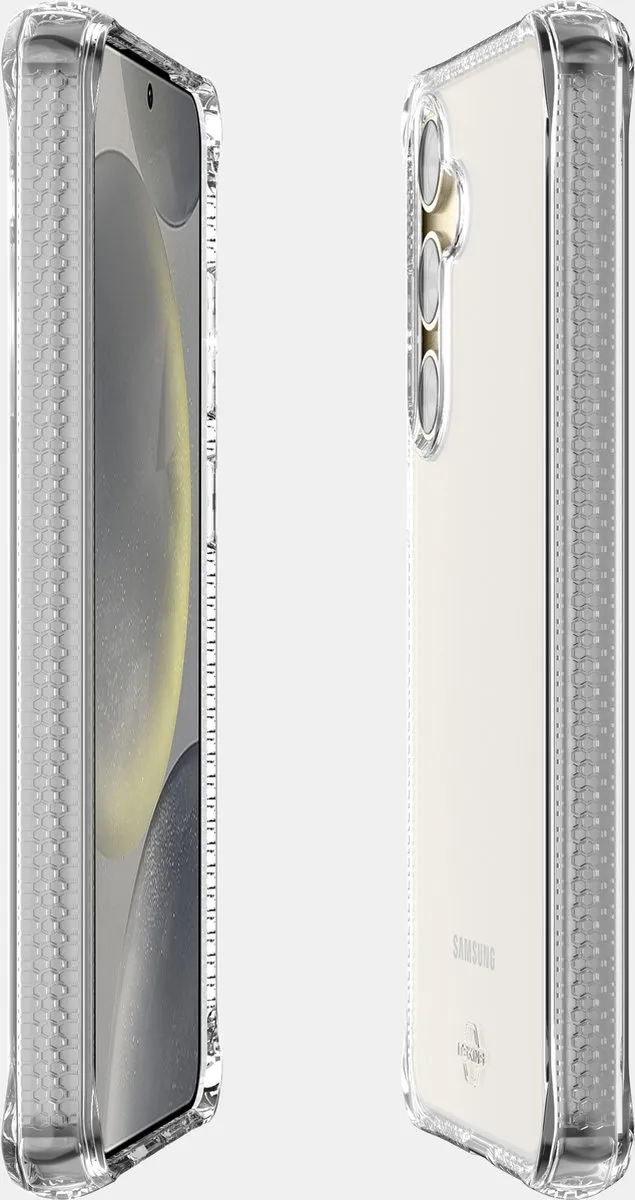 ITSKINS Doorzichtig Hoesje geschikt voor Samsung Galaxy S25 Telefoonhoesje Flexibel TPU | ITSKINS Level 2 SpectrumClear R Backcover Shockproof | Doorzichtig Telefoonhoesje Galaxy S25 | Schokbestendig Galaxy S25 Telefoonhoesje | Anti Shock Proof -