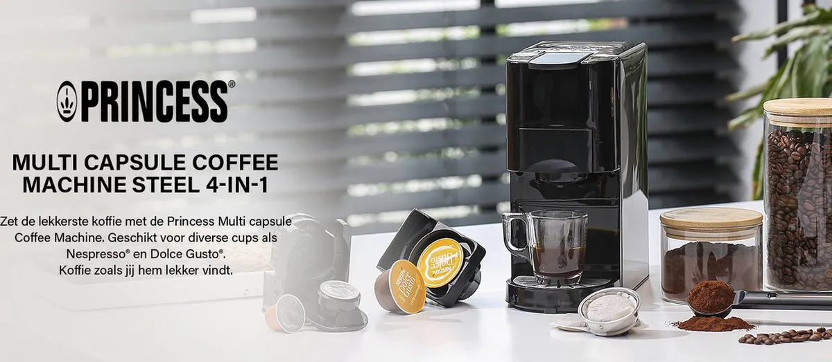 Princess 249450 Multi Capsule Koffiezetapparaat - 4 Programma's - 0,8L - Dolce Gusto - afbeelding 6 van 6