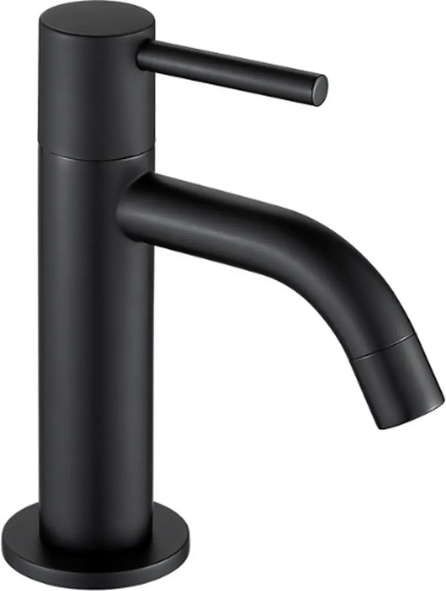 Robinet de lave-mains eau froide noir mat