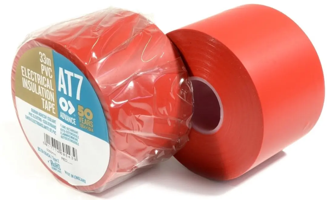 Advance AT7 PVC tape 50mm x 33m Rood