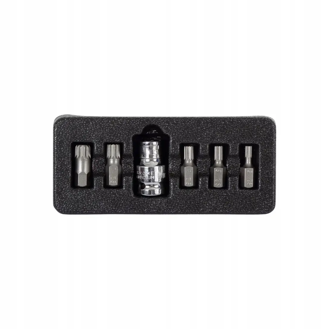 Spline-bitset M5-M12, 6-delig, S2 staal Proline