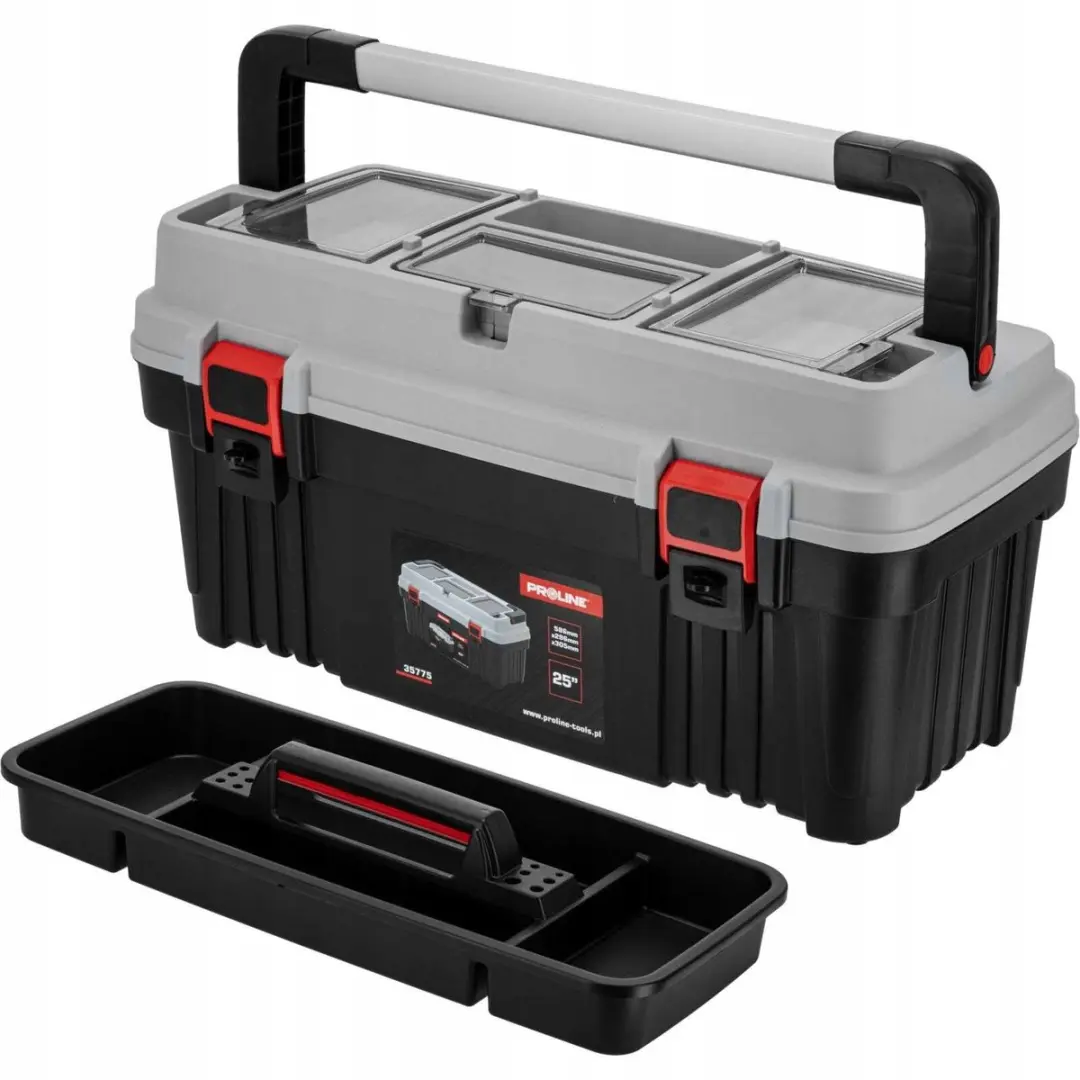 Proline Gereedschapskist 25" met 2 Sluitingen & Organizer